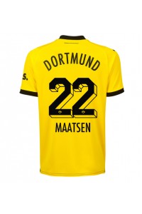 Borussia Dortmund Ian Maatsen #22 Jalkapallovaatteet Kotipaita 2023-24 Lyhythihainen